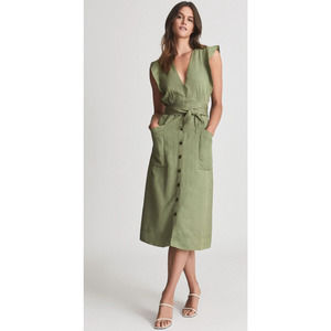 Reiss Green Midi Dress